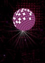 Pink dance poster.Night club motive.Abstract background