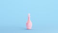 Pink Decanter Elegant Vintage Bottle Wine Luxury Container Kitsch Blue Background