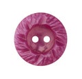 Pink decorative button on white background