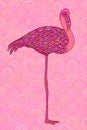 Pink decorative flamingo. Royalty Free Stock Photo