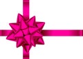 Pink decorative gift ribbon and bow for Valentine, Mother`s day.