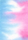 Pink blue color watercolor background