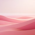 Pink Desert Landscape: Clean Lines, Pure Forms, And Luminous Seascapes