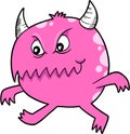 Pink Devil Monster Vector