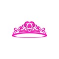 Pink diadem tiara crown monarchy clipart