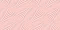 Pink diagonal wavy lines seamless pattern. Groovy abstract vector texture Royalty Free Stock Photo