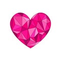 Pink diamond heart.Diamond heart shape, vector format for valentine Royalty Free Stock Photo