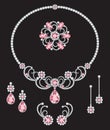 Pink diamond jewellery