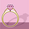 Pink Diamond Ring