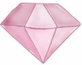 Pink diamonds clipart, gems illustration, Purple Minerals, design elements