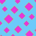 Pink diamonds design on blue background