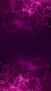 Pink digital background with dots and lines. Digital plexus background. Big data display. Network connection structure Royalty Free Stock Photo