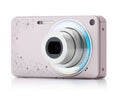 Pink digital compact camera