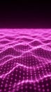 Pink Digital Network Grid Forming a Wavy Surface glowing Royalty Free Stock Photo