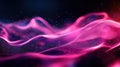 Pink digital wave connecting data particles network Royalty Free Stock Photo