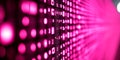 Pink Digits Of Binary Computer Programming Code on Dark Background Of Abstract Computer Screen. Royalty Free Stock Photo