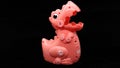 Pink dinosaur toy isolated