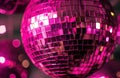 a pink disco ball pattern, xmaspunk, kitsch aesthetic