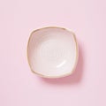 Pink dish isolated on pink background