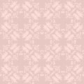 Pink distressed quatrefoil seamless vector pattern Royalty Free Stock Photo