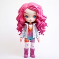 Pink Doll With Pink Hair - Hyper-realistic Vinyl Toy By Superplastic