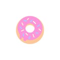 Pink Donut flat icon