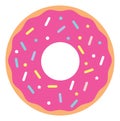 PINK DONUT WITH SPRINKLES AND LITTLE STARS