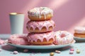 pink donuts background