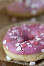 Pink donuts with sugar icing Royalty Free Stock Photo