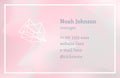 Pink double-sided business card with crystal logo