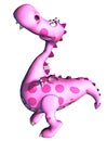 Pink dragon baby dino