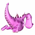 Pink Dragon Cartoon Royalty Free Stock Photo