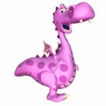 Pink Dragon Cartoon Royalty Free Stock Photo