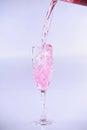 Pink drink bring poured Royalty Free Stock Photo