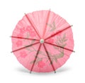 Pink Drink Umbrella Top View Royalty Free Stock Photo