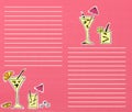 Pink drinks menu