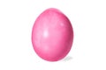 Pink dyed easter egg, on white Royalty Free Stock Photo
