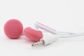 Pink Earbuds Closeup, macro