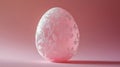 Pink Easter Egg With Delicate Floral Design Royalty Free Stock Photo