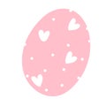 pink Easter Egg vector illustration for decor Royalty Free Stock Photo