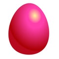 Pink Easter egg. Vector illustration isolated on white background. Clipart for the holiday design and cards. Royalty Free Stock Photo