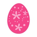 Pink Easter Egg wtth ornament vector illustration Royalty Free Stock Photo