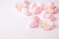 Pink Easter eggs on light background Royalty Free Stock Photo