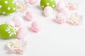 Pink Easter eggs on light background Royalty Free Stock Photo