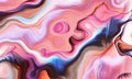 Pink Ebru or Suminagashi Art Paper Style - Liquid Flow Marbled Background