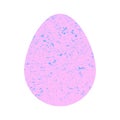 Pink egg in pastel color. Grunge stylized easter egg.