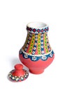 Pink Egyptian handmade decorated colorful pottery vase Kolla Royalty Free Stock Photo