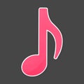 Pink eighth notes icon