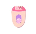 Pink Electric epilator Depilation or hair removal. Isolated