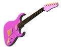 Pink electric guitar